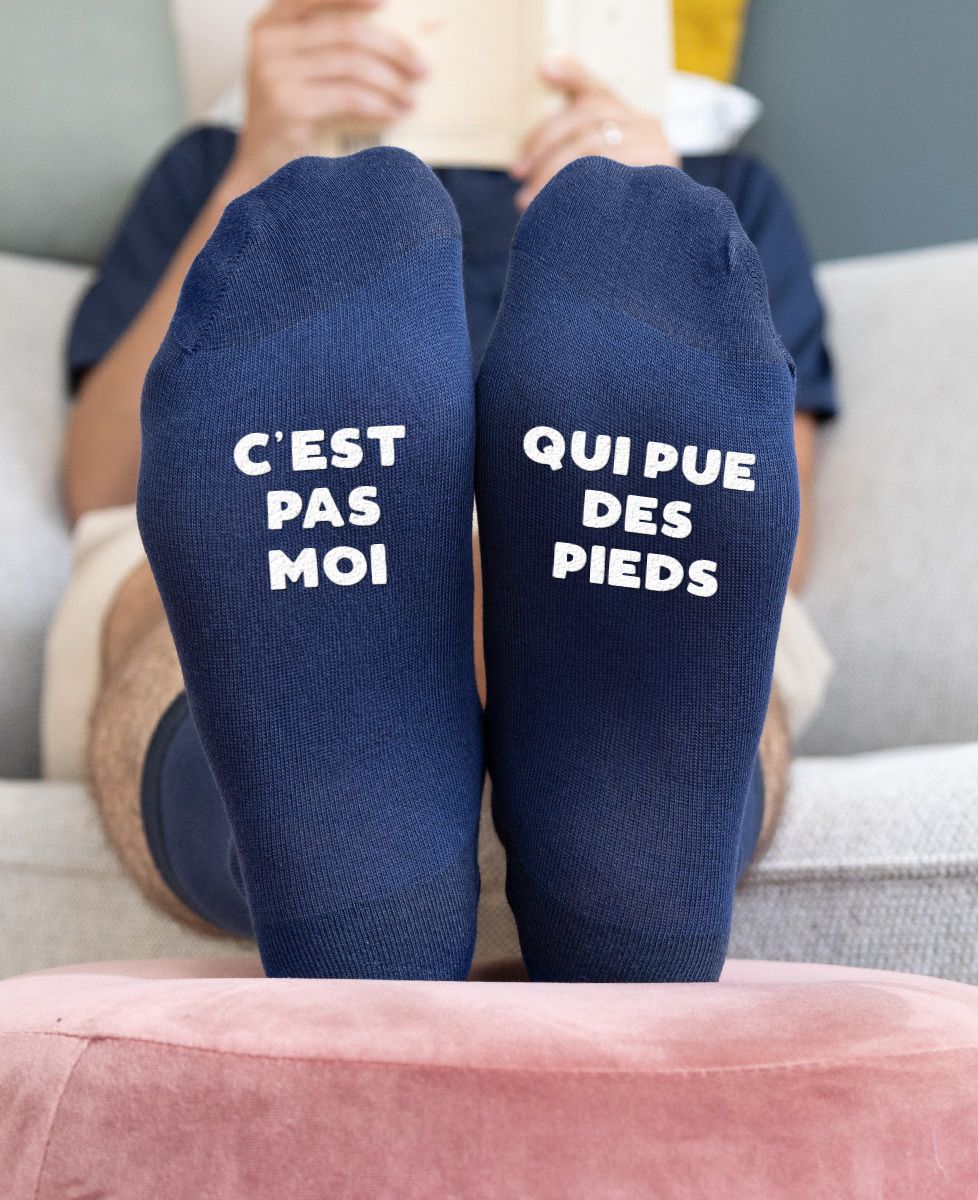 Chaussettes homme C'est pas moi qui pue des pieds - Cadeaux Couple
