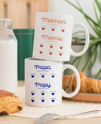Mug Papa et Papy depuis personnalisé - Cadeaux Papa, Cadeaux Papy