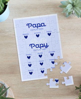 Puzzle Papa et Papy depuis personnalisé - Cadeaux Papa, Cadeaux Papy