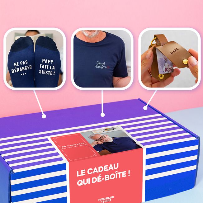 T-Shirt Personnalisé La Bande À Papa Papy Lion - Cadeau Fête Des Pères Ou Anniversaire Grand-Père - Tee Shirt Famille Sur Mesure