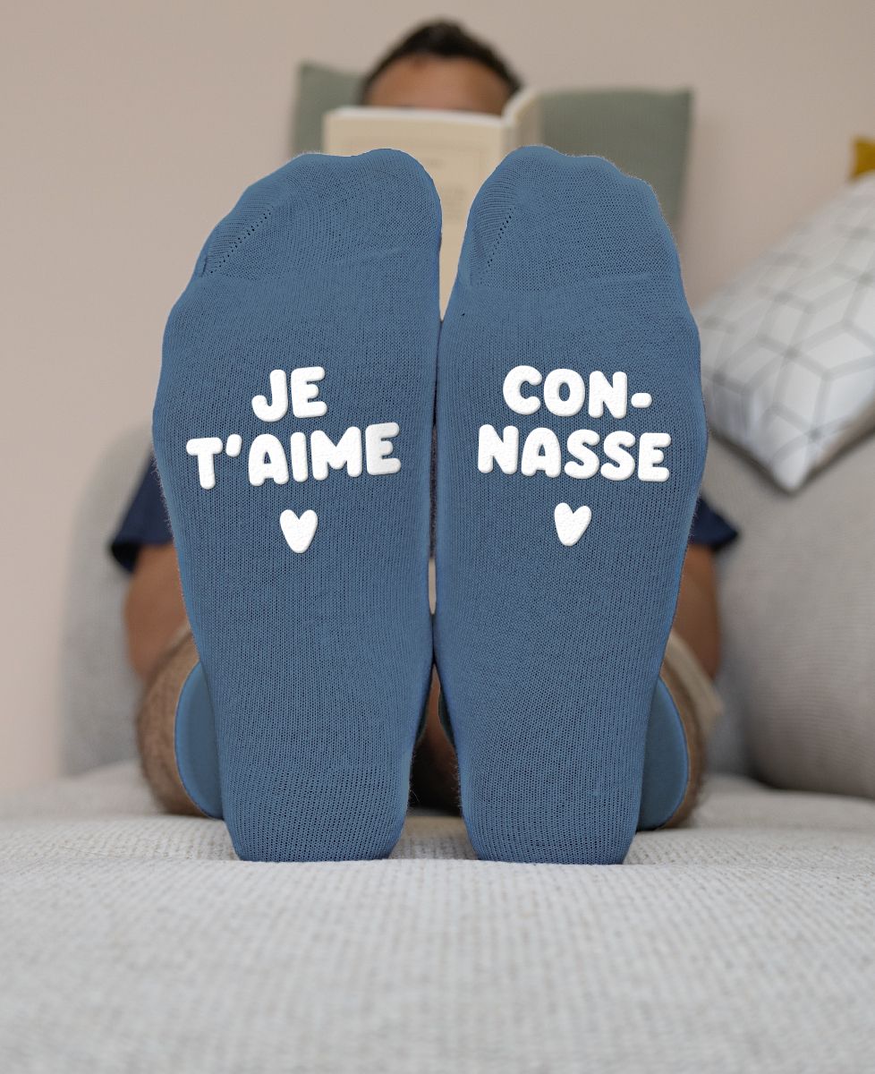 Chaussettes homme Je t’aime connasse - Cadeaux Couple