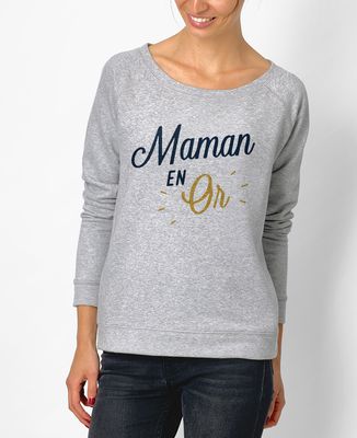 Sweatshirt femme Maman en Or