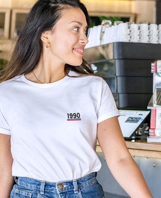 T-Shirt femme Année brodée personnalisée