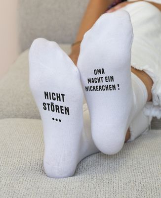 Socken für Damen Nicht stören - Oma macht ein Nickerchen - Geschenke Oma