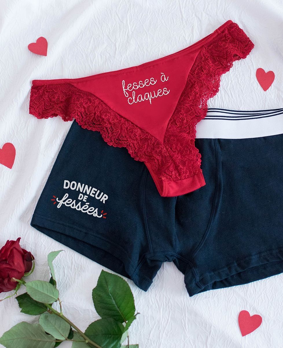 Vetement Couple Sous Vetement Femme Boxer Boxer Sexy Pour Couple