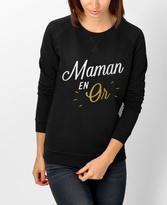 Sweatshirt femme Maman en Or