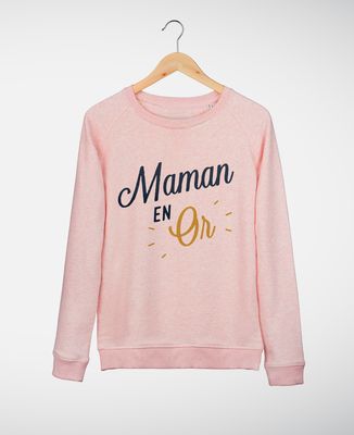 Sweatshirt femme Maman en Or