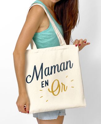 Tote bag Maman en Or