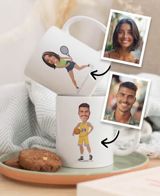 Tazza Sportivo con volto personalizzato - Sport, Aggiungi le mie foto