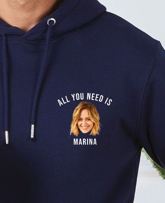 Men's hoodie Customized "All you need is" - Couple gifts