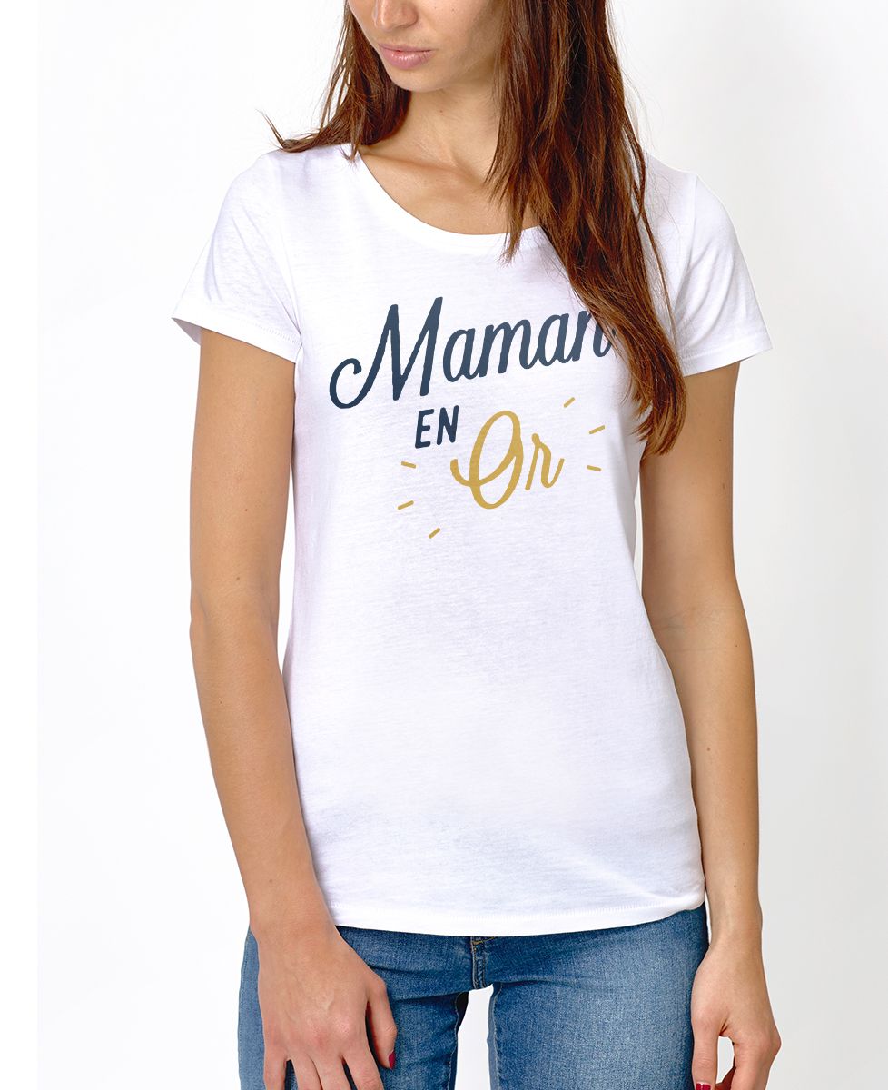 T-Shirt femme Maman en Or
