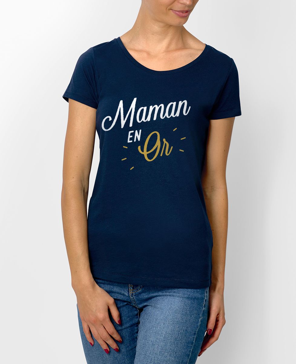 T-shirt femme Maman en Or