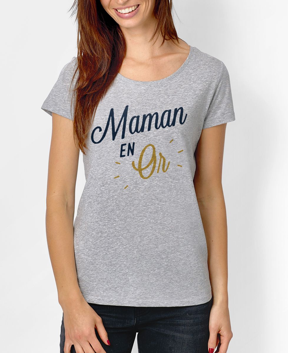 T-Shirt femme Maman en Or