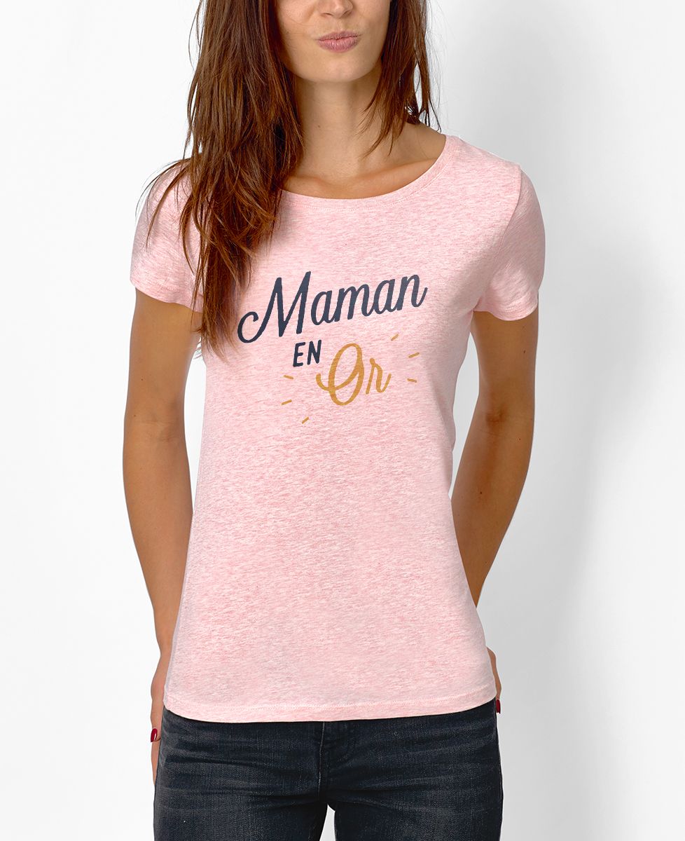 T-Shirt femme Maman en Or