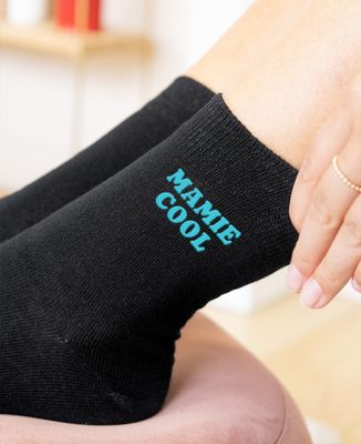 Chaussettes femme Mamie cool velours - Cadeaux Mamie