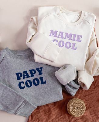 Sweatshirt femme Mamie cool velours - Cadeaux Mamie