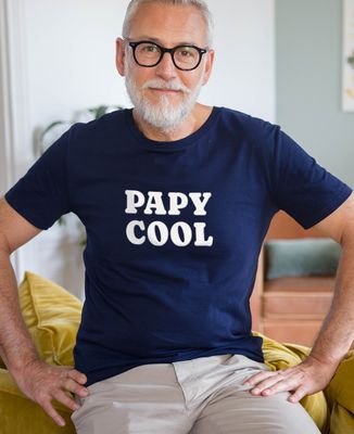 T-shirt homme Papy cool velours - Cadeaux Papy