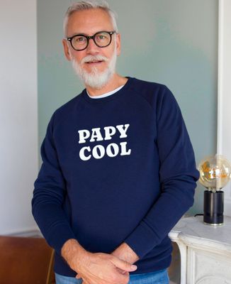 Sweatshirt homme Papy cool velours - Cadeaux Papy
