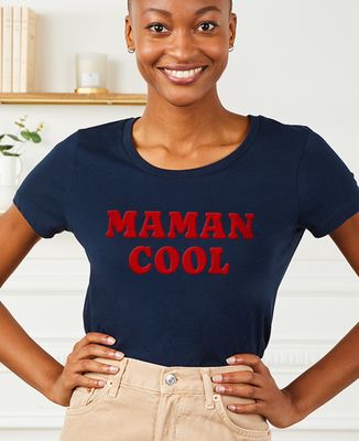 T-shirt femme Maman cool velours - Cadeaux Maman, Future Maman