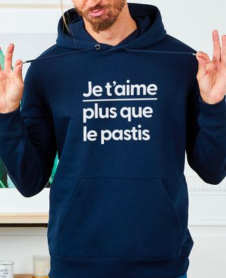Hoodie homme Je t'aime plus que personnalisé - Cadeaux Couple
