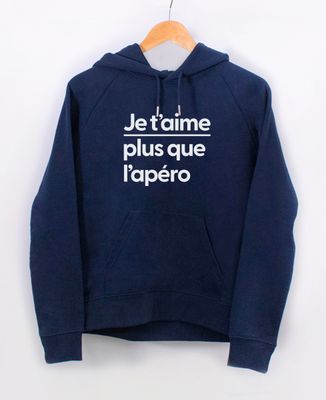Hoodie femme Je t'aime plus que personnalisé - Cadeaux Couple