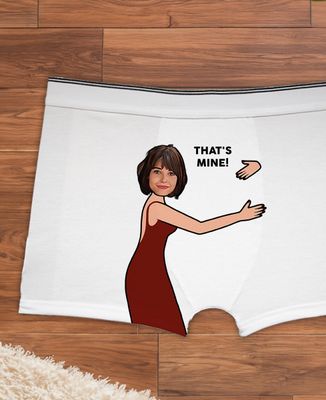 Printed boxer shorts That's mine and customized face - Couple gifts