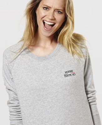 Sweatshirt femme Tricolore brodé personnalisé