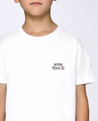 T-Shirt enfant Tricolore brodé personnalisé