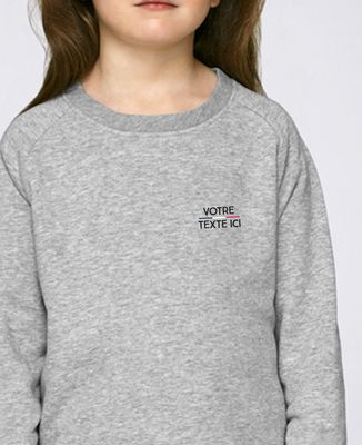 Sweatshirt enfant Tricolore brodé personnalisé