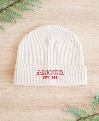 Winter hat Embroidered love