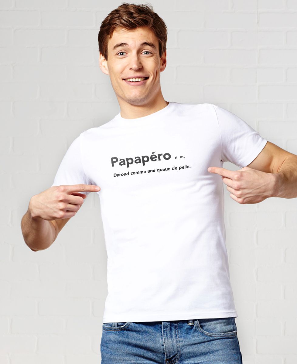 T-shirt homme Papapéro définition - Cadeaux Papa, Apéro