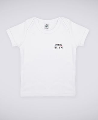 T-Shirt bébé Tricolore brodé personnalisé