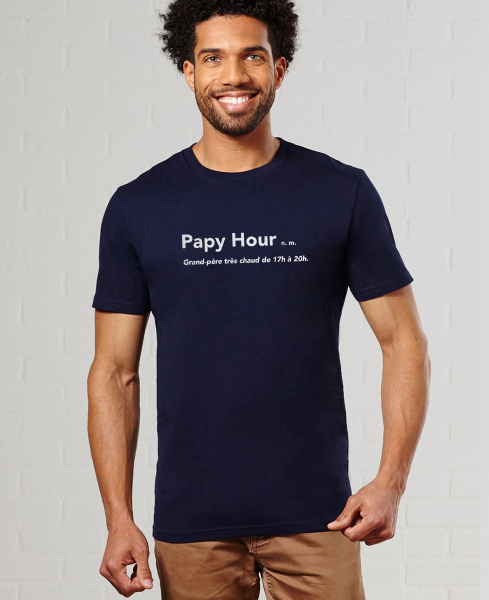 T-shirt homme Papy Hour - Apéro, Cadeaux Papy
