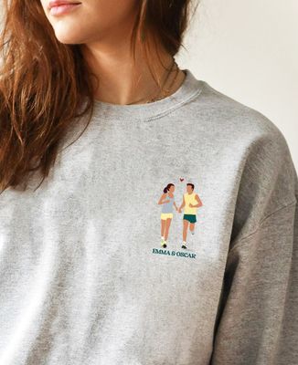 Women's sweatshirt Customized running couple - Sport, Couple gifts