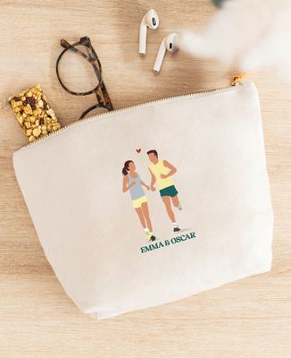 Pouches & makeup bags Customized running couple - Sport, Couple gifts