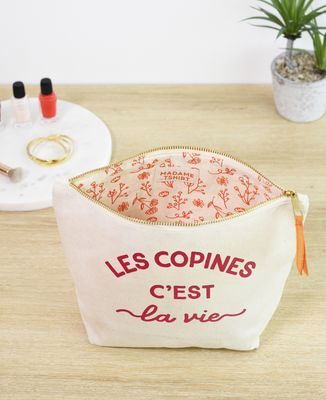 Trousse Les copines c'est la vie (effet velours) - EVJF