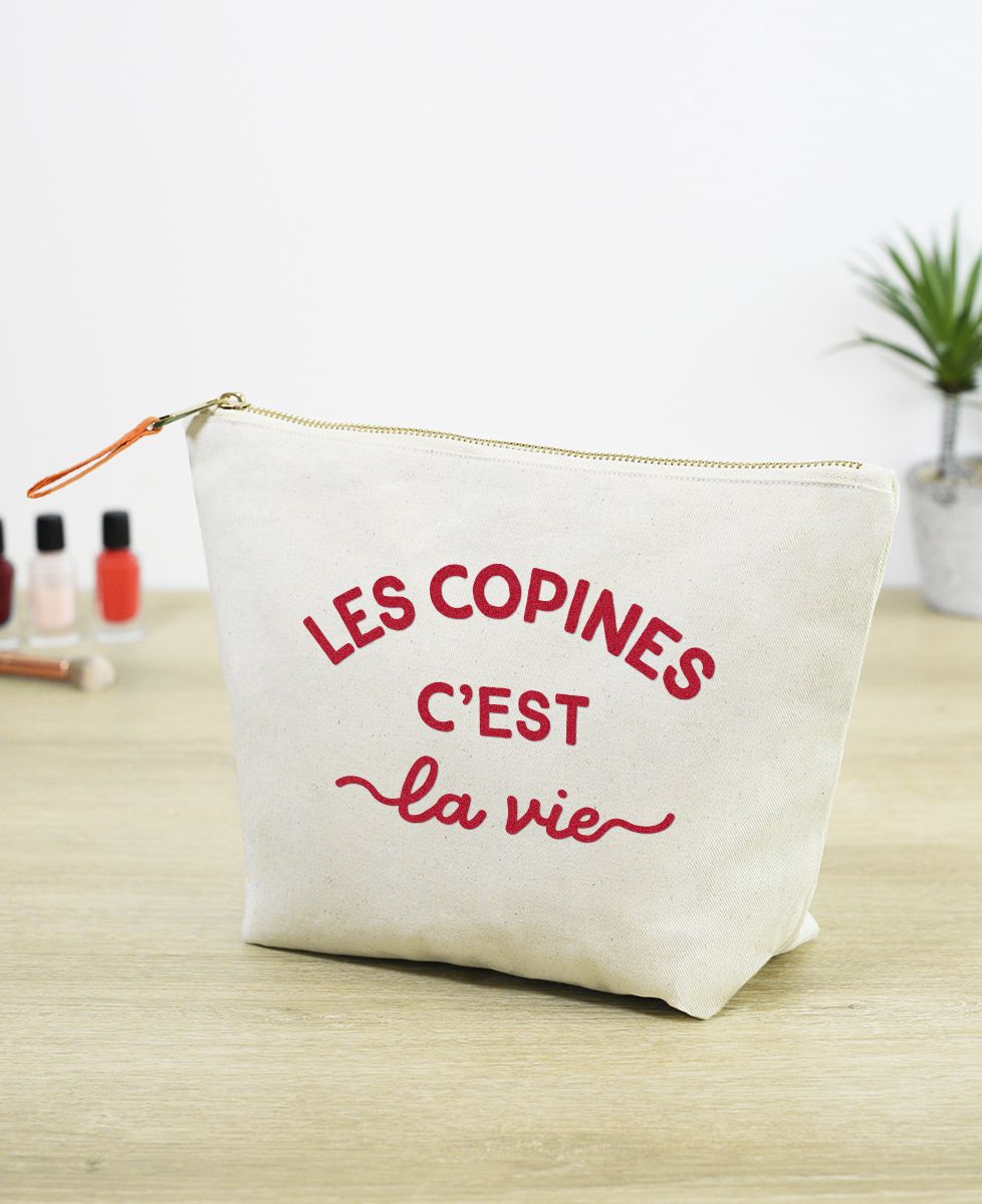 Trousse Les copines c'est la vie (effet velours) - EVJF