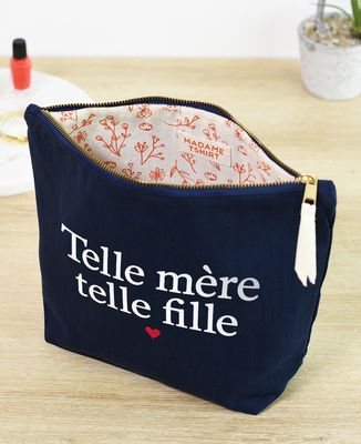 Trousse Telle mère telle fille (effet velours)