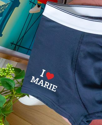 Boxershort I love persoonlijke voornaam - Aperitief, Geschenken voor koppels