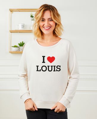 Women's sweatshirt I love customized name - Aperitif, Couple gifts