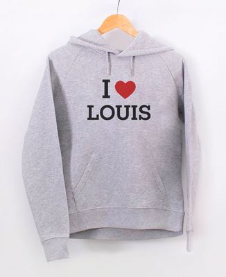 Hoodie voor dames I love persoonlijke voornaam - Aperitief, Geschenken voor koppels