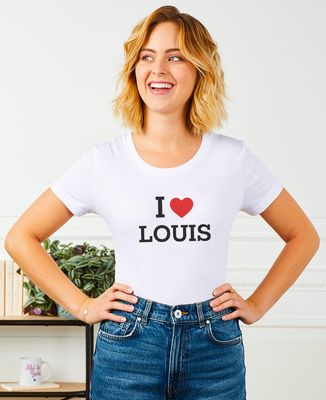 Women's T-Shirt I love customized name - Aperitif, Couple gifts