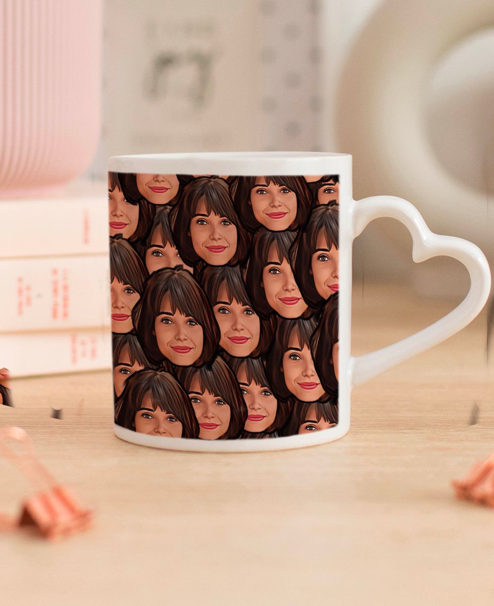 Tasse mit personalisierten Gesichtern