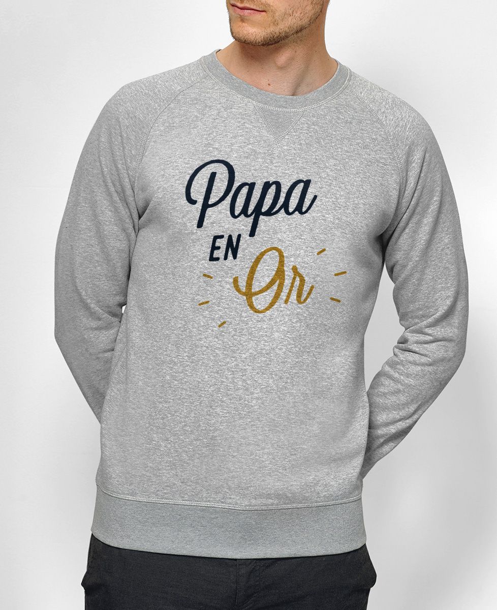 Sweatshirt homme Papa en Or