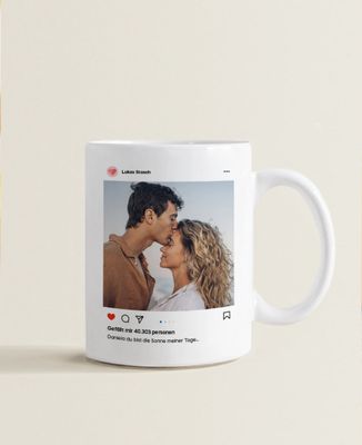 Tasse Personalisiertes Insta-Post-Foto - Geschenke für Paare