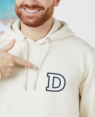 Hoodie Männer Samt-Personalisierte Initiale - Geschenke für Paare