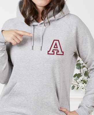 Hoodie Frauen Samt-Personalisierte Initiale - Geschenke für Paare