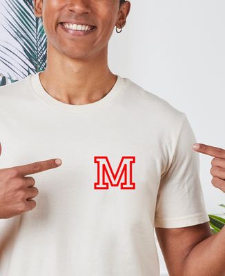 T-Shirt für Männer Samt-Personalisierte Initiale - Geschenke für Paare