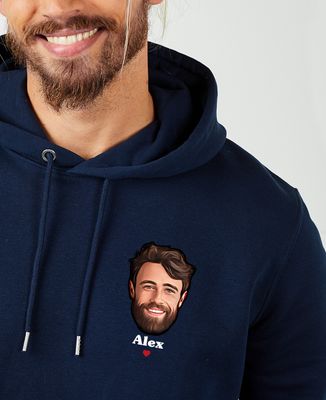 Hoodie per lui Viso e nome personalizzati - Regali per coppie, Aggiungi le mie foto