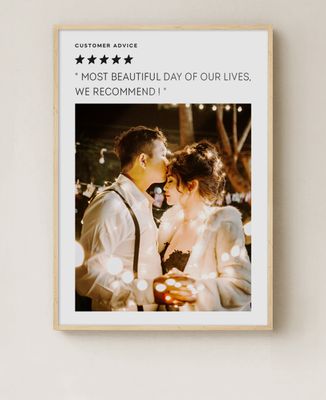 Poster Photo and customized review - Couple gifts
